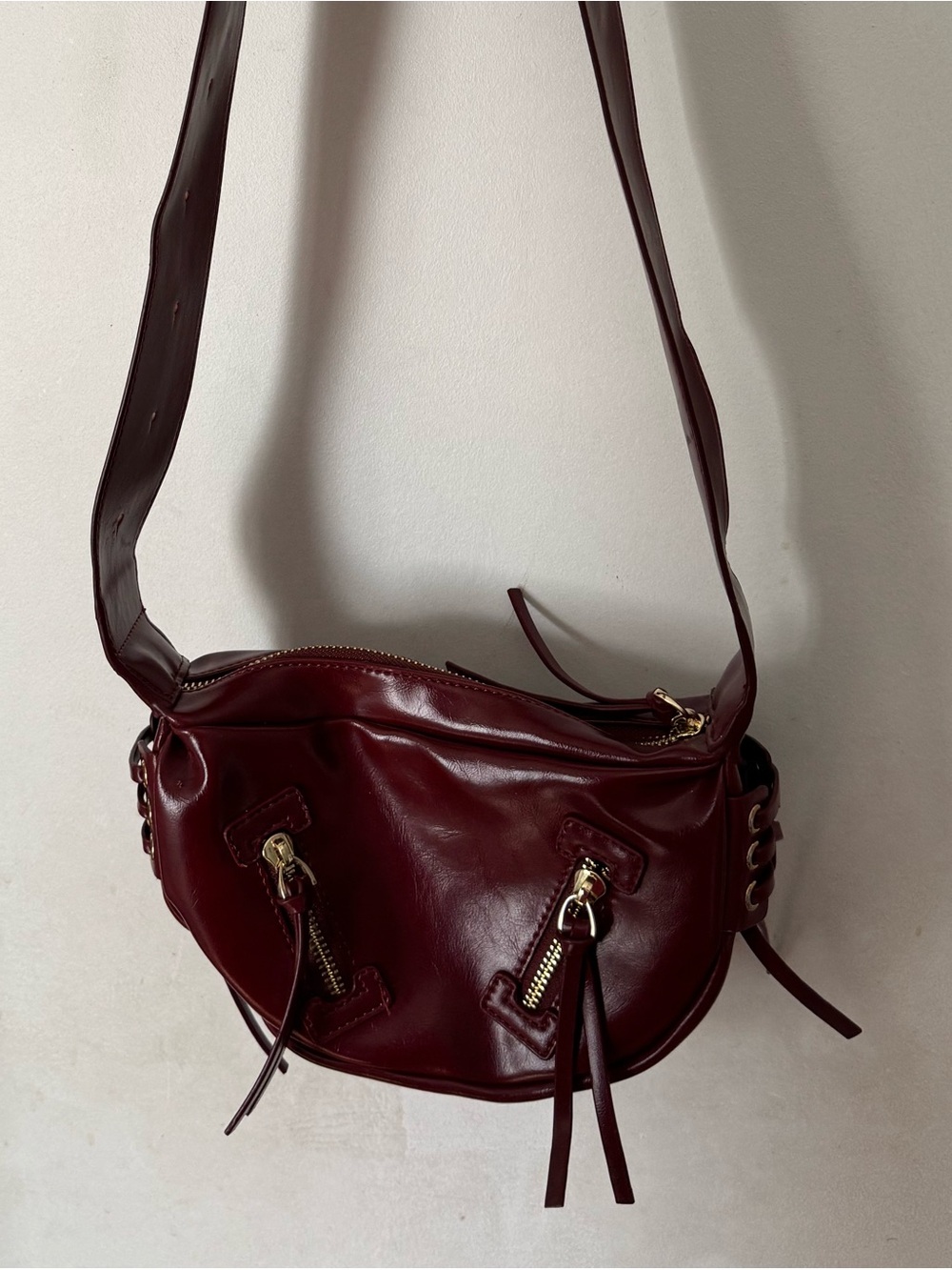 NWOT Small Red Leather Crossbody
